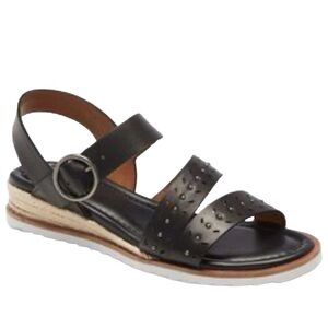 Caslon Nordstrom leather open toe ankle strap espadrilles 8 excellent condition